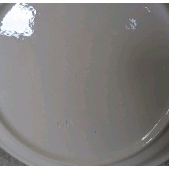 Vintage Cherry Pie Recipe Plate USA 10” Stoneware Pie Dish Mid Century - Picture 3 of 5